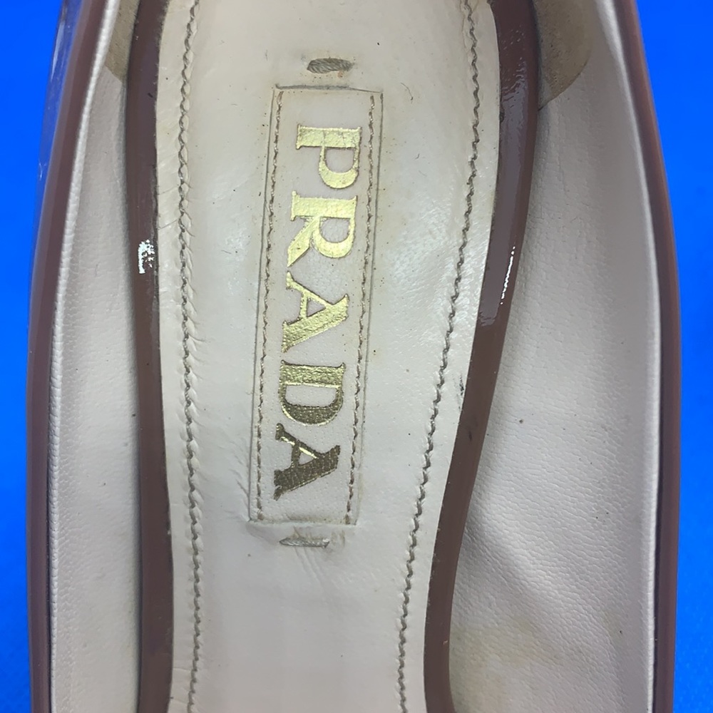 🔥 👠 PRADA Brown black‎ iconic heels 34 - Picture 11 of 12